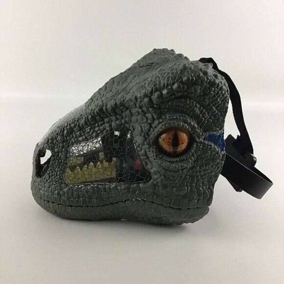Jurassic World Chomp Roar Electronic Mask Velociraptor Blue Dinosaur 2017 Mattel - Picture 3 of 8
